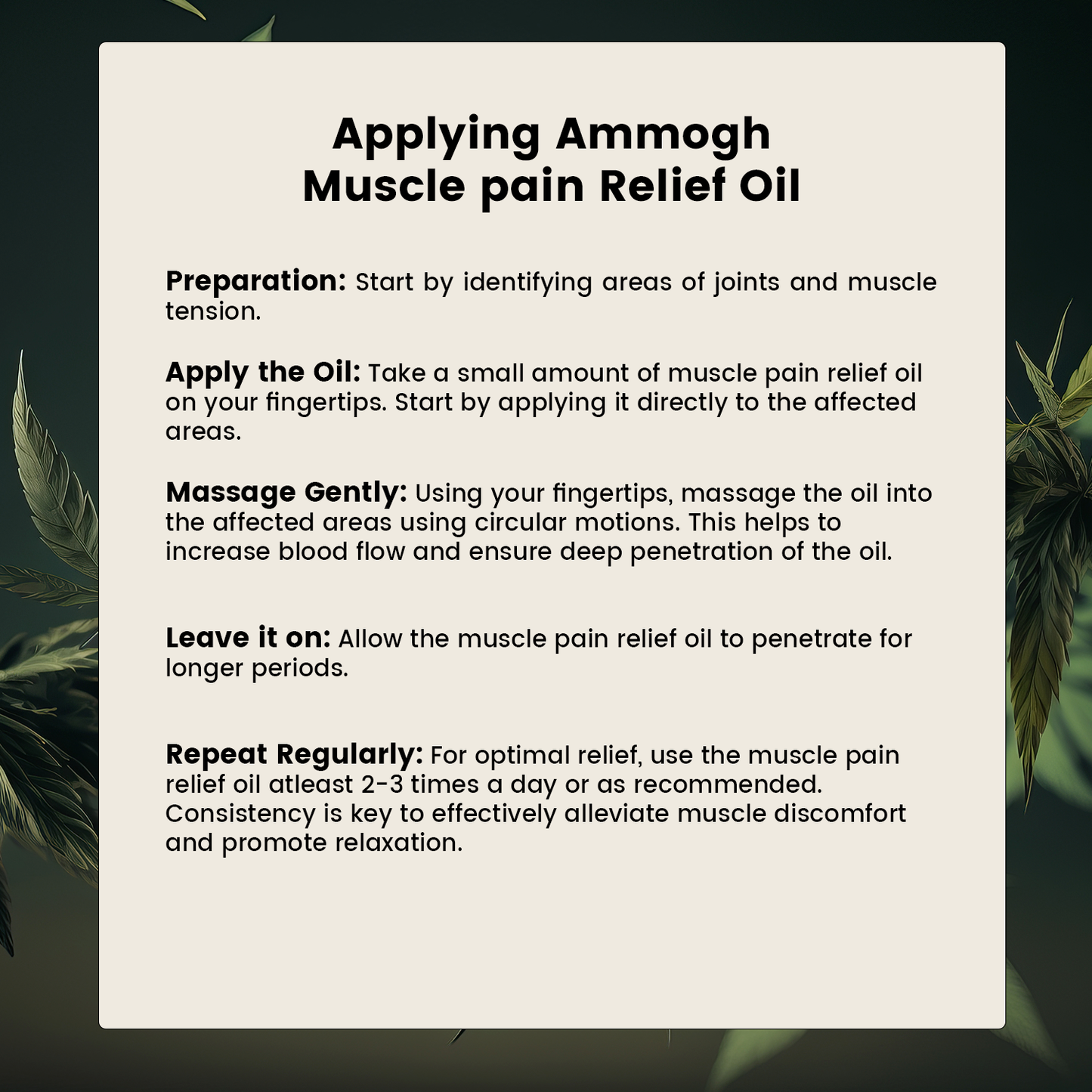 Ammogh Pain Relief Oil - Fast Relief from Sciatica, Arthritis & Cervical Pain ⚡