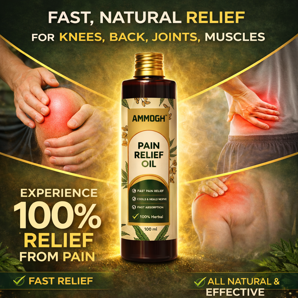 Ammogh Pain Relief Oil - Fast Relief from Sciatica, Arthritis & Cervical Pain ⚡